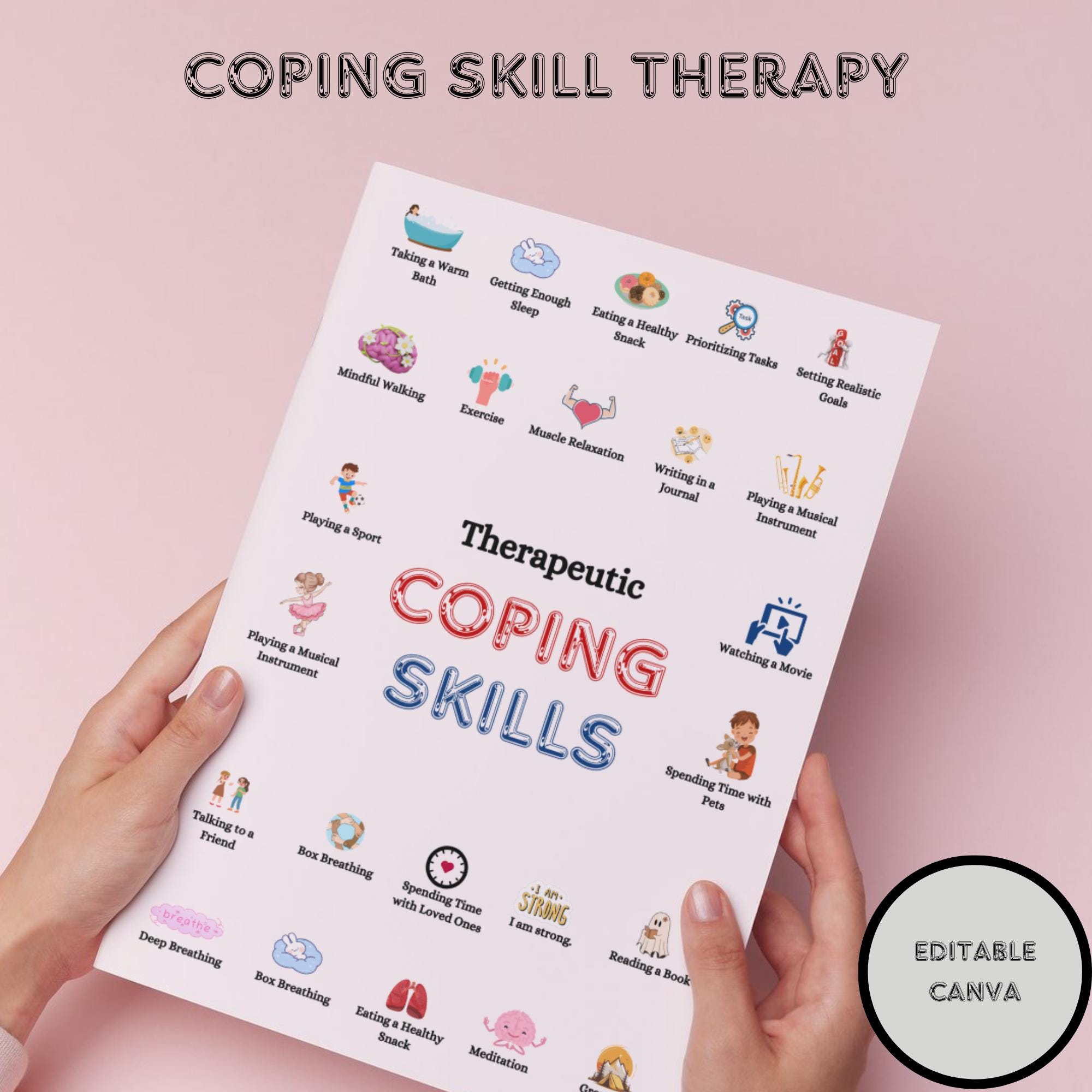 Printable Coping Skills Poster | Therapy, Mental Health (instant ...