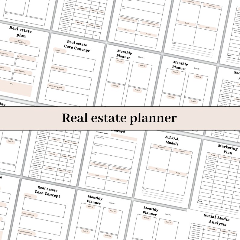 Real Estate Success Planner Principle real estate planner Productive Property Management Instant download image 3