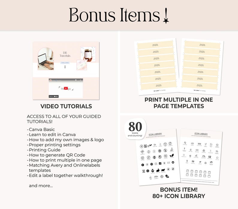 Body Butter Label Template Product Label for Body Scrub Label for Jar