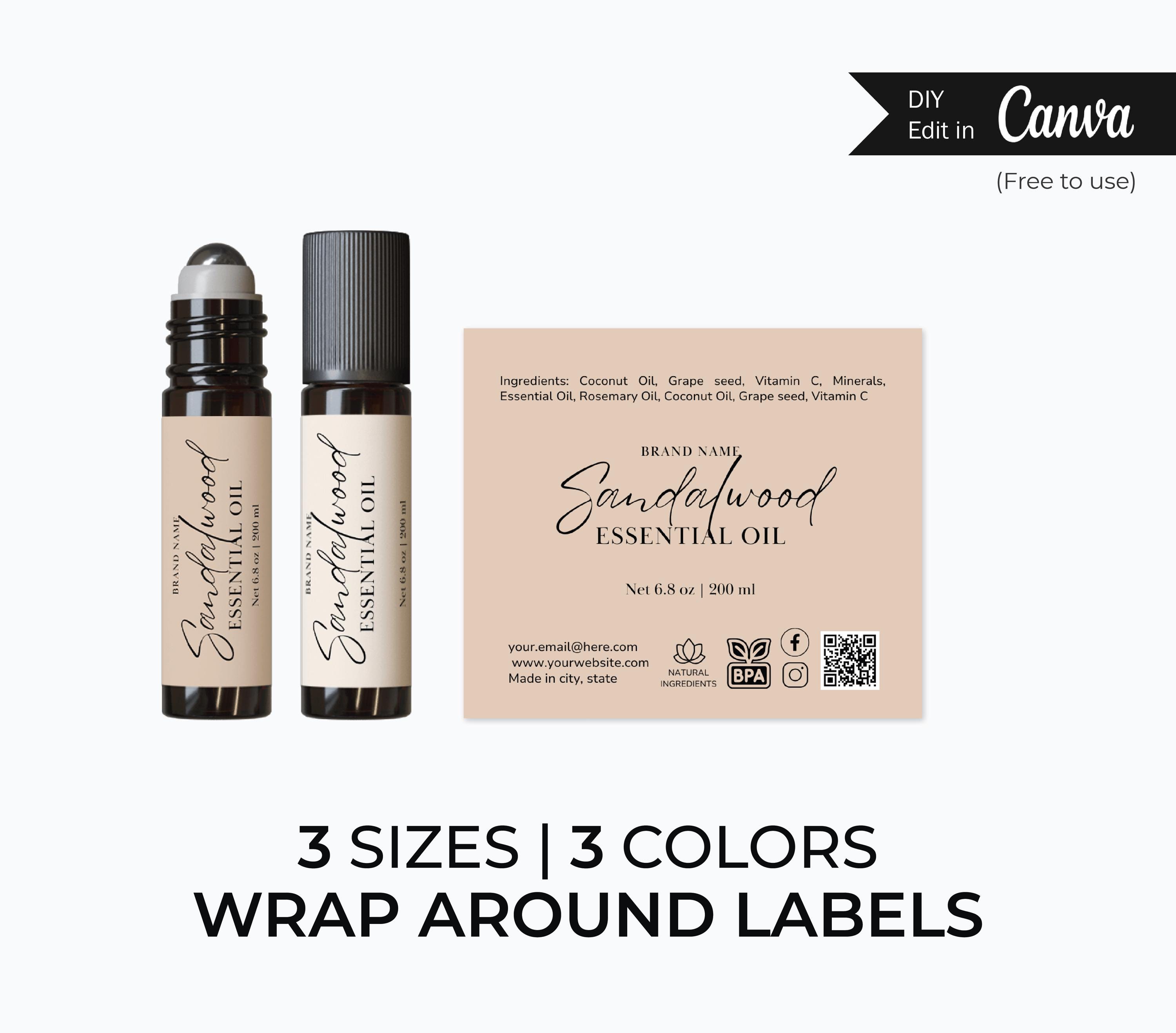 Aromatherapy Label Custom Roller Bottle Label Essential Oil Roller ...
