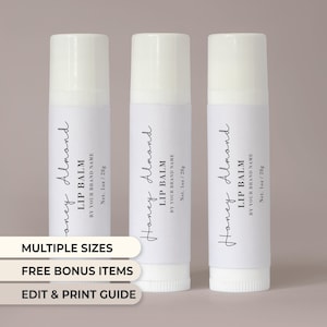 Lip Balm Label Template Chapstick Label Lip Balm Template Lip Balm Sticker Chapstick Label Template Lipbalm Label Lip Gloss DIY Minimalistic