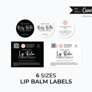 Lip Balm Label Template Chapstick Label Canva Lip Balm Sticker ...
