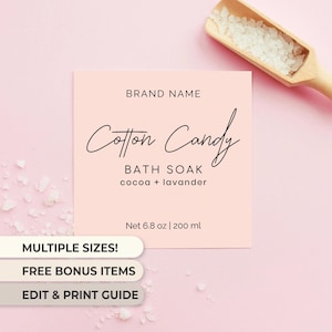 Pouch Label Template Bath Salt Label Printable Pouch Label Packaging Product Label Bath Soak Packaging Custom Body Product Branding Editable