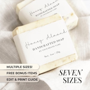Modèle d'étiquette de savon minimaliste Étiquette de produit de savon Étiquette de savon en barre Modèle d'étiquette de savon en pain minimaliste Modèle imprimable Étiquette de savon canva