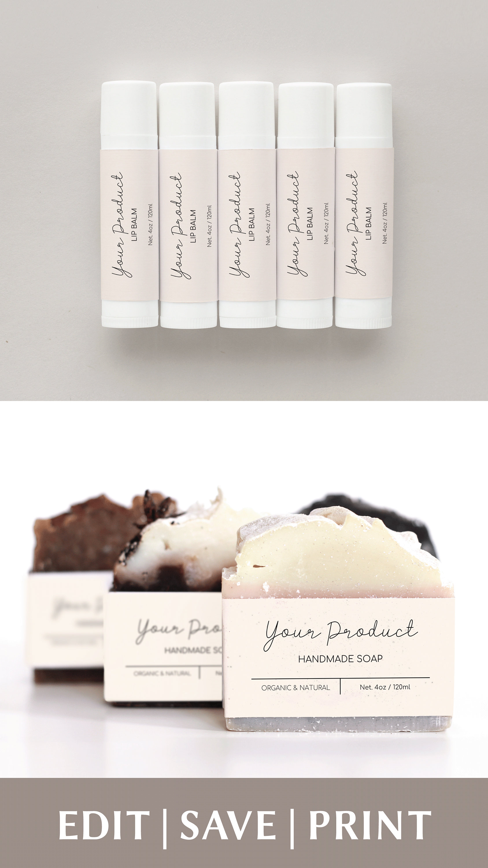 Cosmetic Label Design Cosmetic Bundle Label for Jar Skincare Label ...