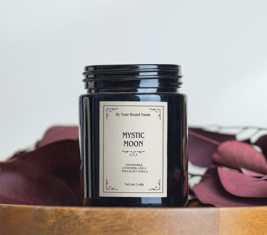 Candle Template Label Candle Spiritual Candle Label Printable Candle Sticker Witchy Candle ...