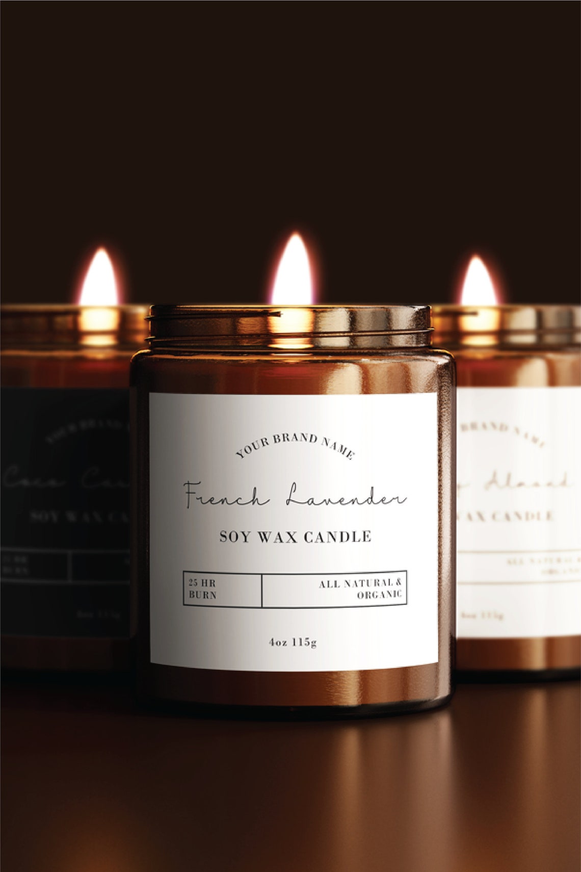 Luxury Candle Label Template Candle Label Sticker Candle Etsy Canada