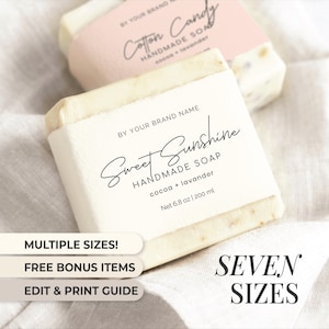 Soap Bar Label Soap Belly Band Label Etiquette Personnalisée Savon Label Editable Template Soap Bar Wrap Label Modern Soap Sticker Stylish
