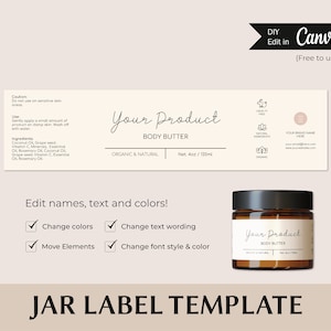 Minimalistic Product Label Template Cosmetic Label Skin Care - Etsy Canada