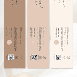 Custom Soap Label Template Soap Belly Band Soap Wrap Around Spa Soap Bar