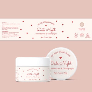 Cosmetic Jar Label Template Body Butter Label Template Body Scrub Label Bath Bomb Label Editable Template Container Label Skincare Cosmetic