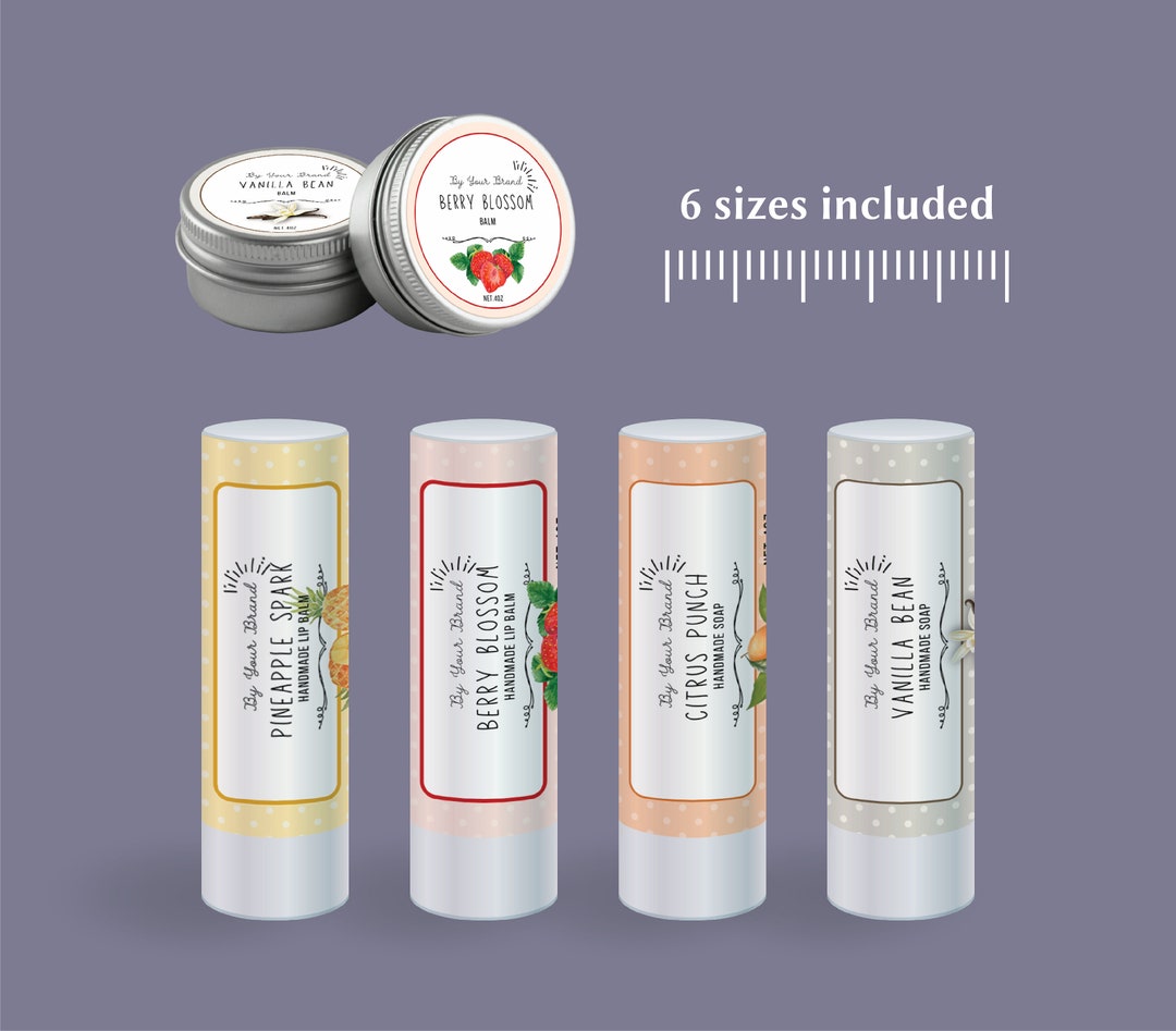 Lip Balm Label Template Lip Balm Sticker Lip Scrub Label Lip Gloss ...
