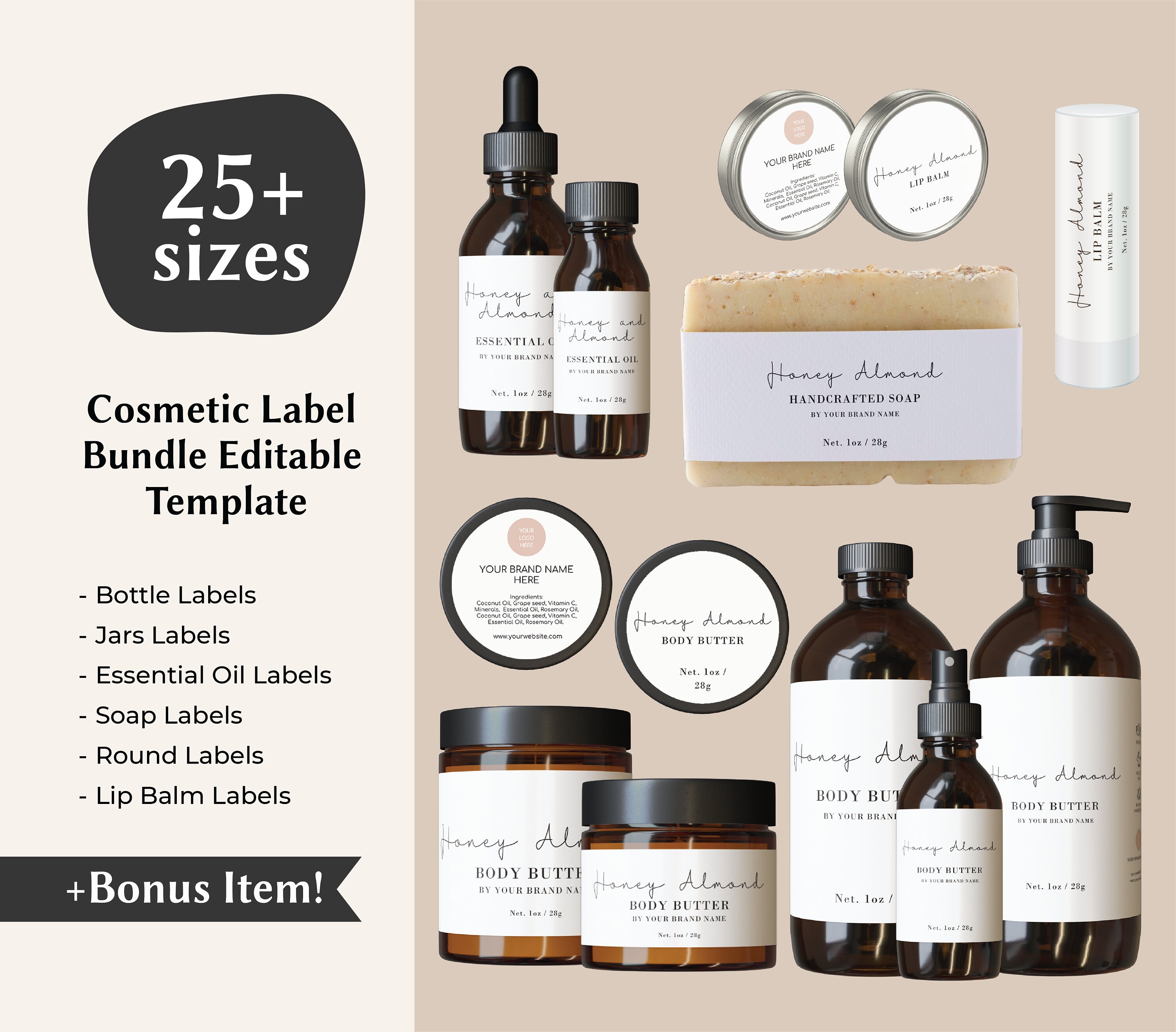 4oz Bottle Label - Etsy