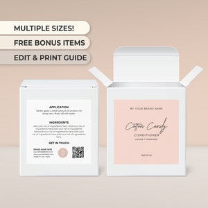 Może przedstawiać: Białe pudełko z różową etykietą, na której widnieje napis "Cotton Candy Conditioner 00000 + Lawenda Net 6,8 oz" od Twojej marki. Na tylnej stronie pudełka znajdują się instrukcje dotyczące aplikacji i składników.