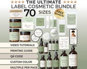 Cosmetic Label Template for Skin Care Natural Products Cosmetic Label Bundle Canva Body Care Labels Product Label Template for Cosmetic DIY