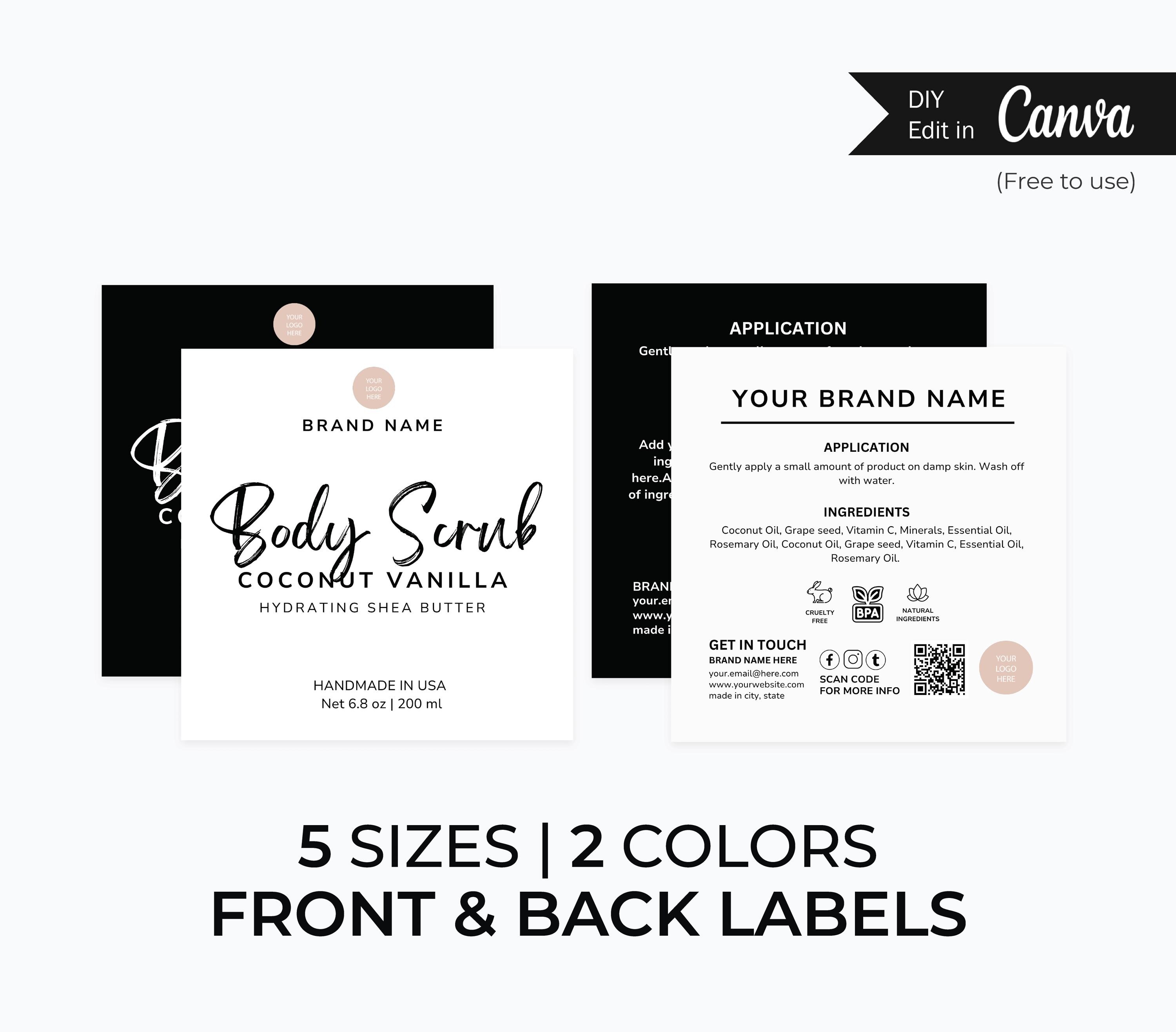 Box Label Sticker Custom Box Sticker Printable Label Cosmetic Box ...