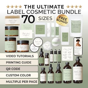 Body Butter Product Label Cosmetic Business DIY Skincare Label