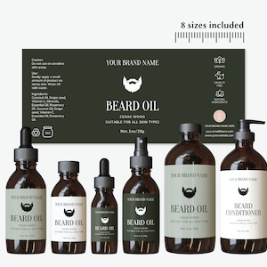 Beard Balm Label Template Beard Balm Bottle Label Template Beard Oil Bottle Label Printable Bottle Sticker Essential Oil Bottle Label 4oz