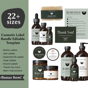 Beard Balm Label Template Beard Oil Label Template Beard Oil Template Beard Balm Sticker Beard Oil Sticker Label Beard Balm Product Label
