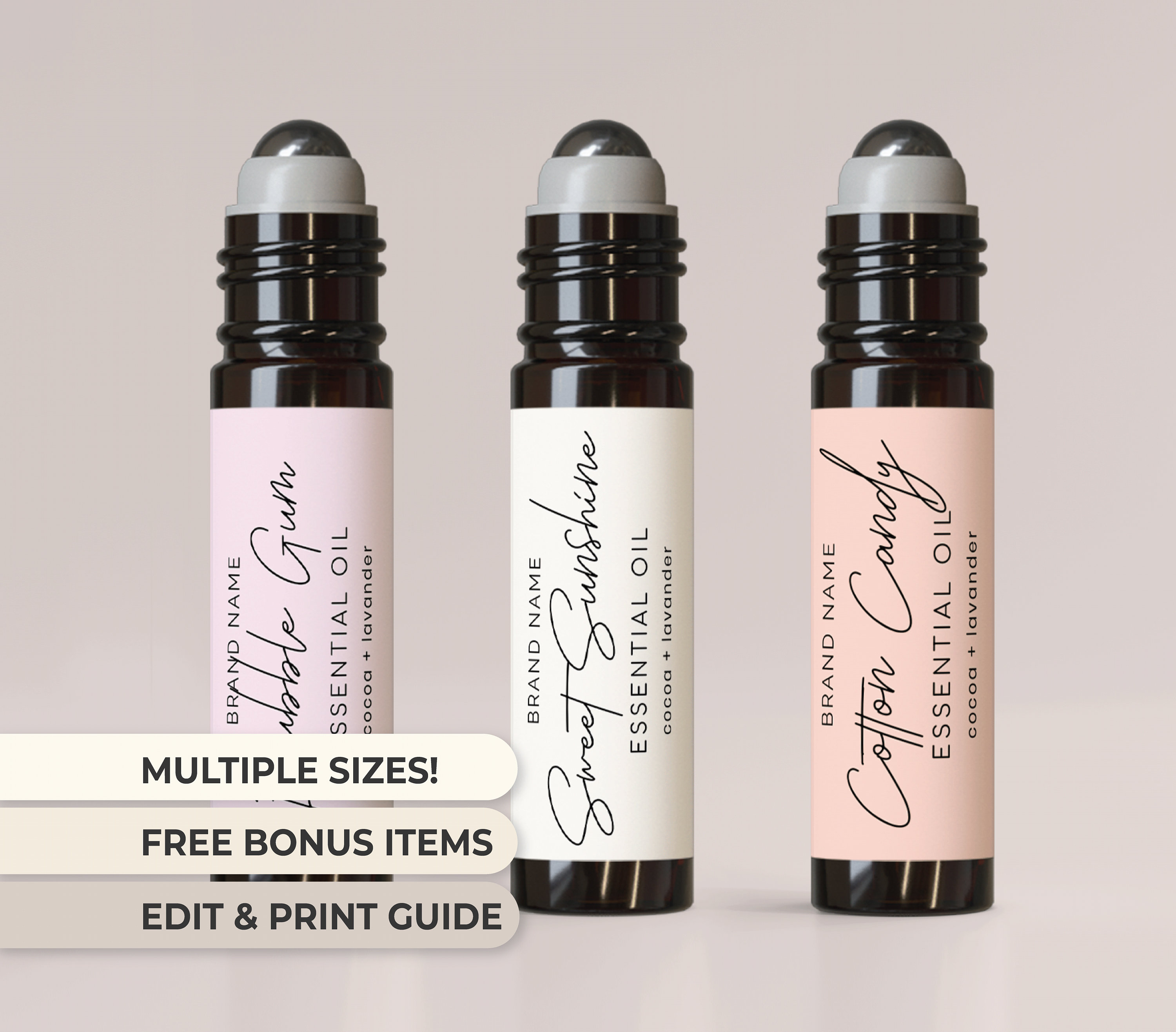 Roller Label Template Roller Bottle Label 10ml Roller Label Editable Essential Oil Label Printable Roller Label Canva Roll On Label Stylish
