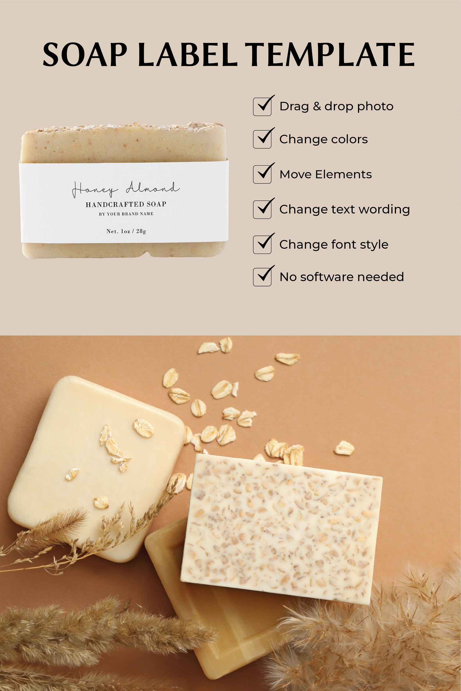 Minimalistic Soap Label Template Soap Product Label Soap Bar Etsy Canada