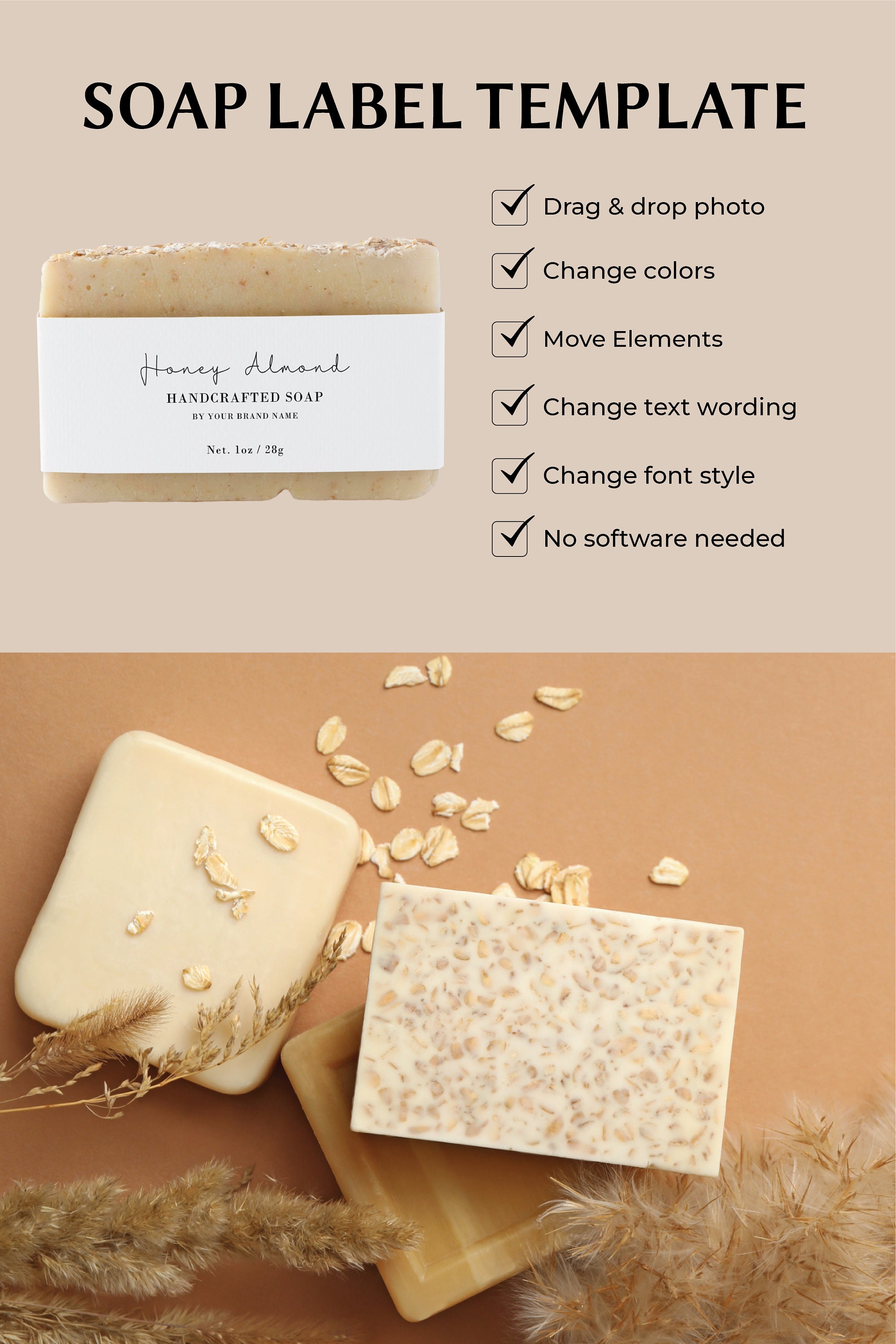 Soap Label Template Soap Bar Label Minimalistic Soap Label Etsy Canada