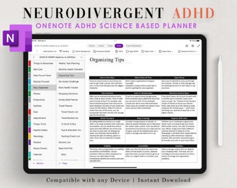 ONENOTE adhd Planner | Onenote Adhd planner digital | Adhd planner for Adults | Adhd planner