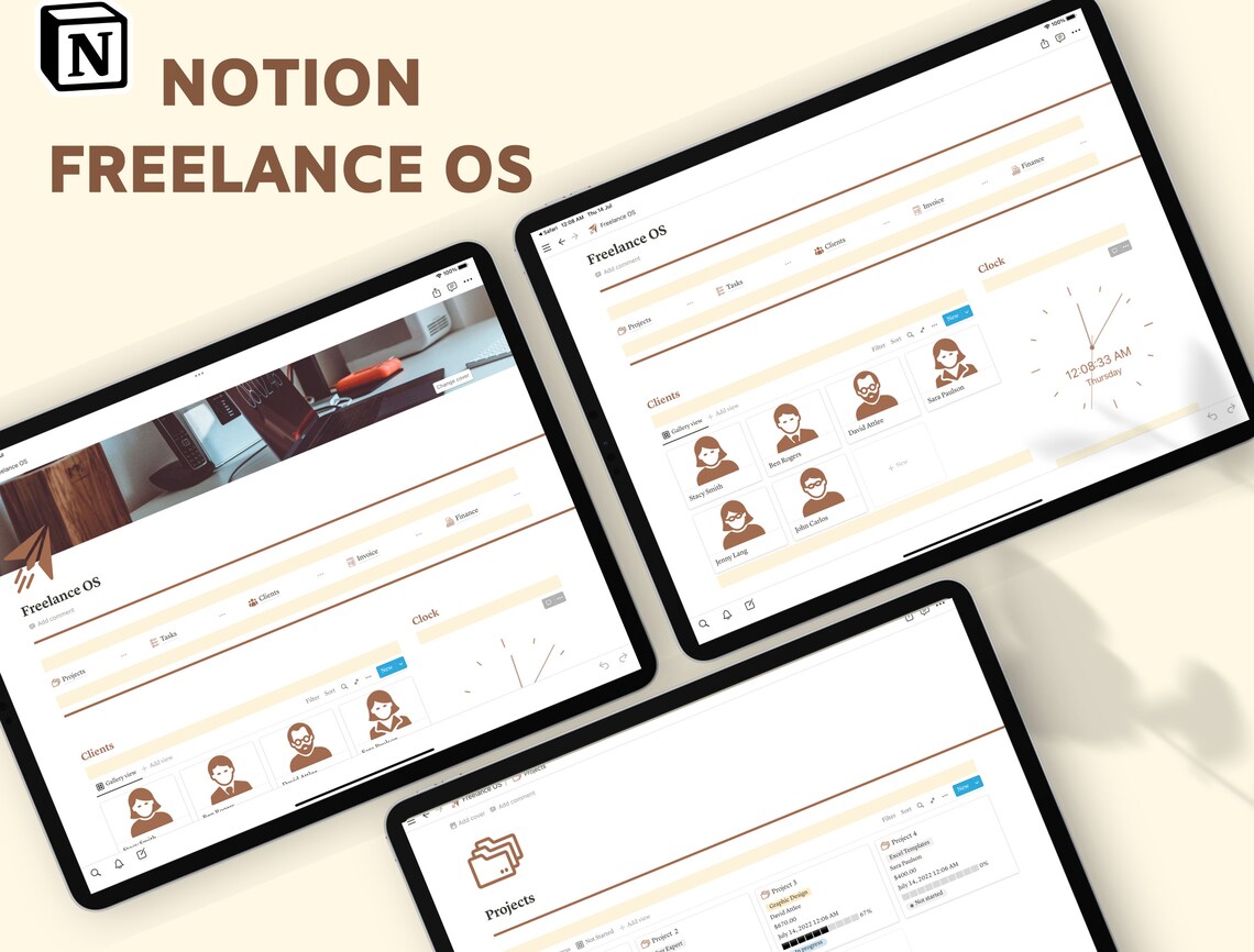 Notion Freelance OS Notion Template Notion Life Planner Etsy UK