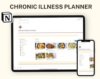 Notion Chronic Illness Planner, Notion Template, Notion Planner, Notion Life Planner, Notion Dashboard Template, Notion Template Personal