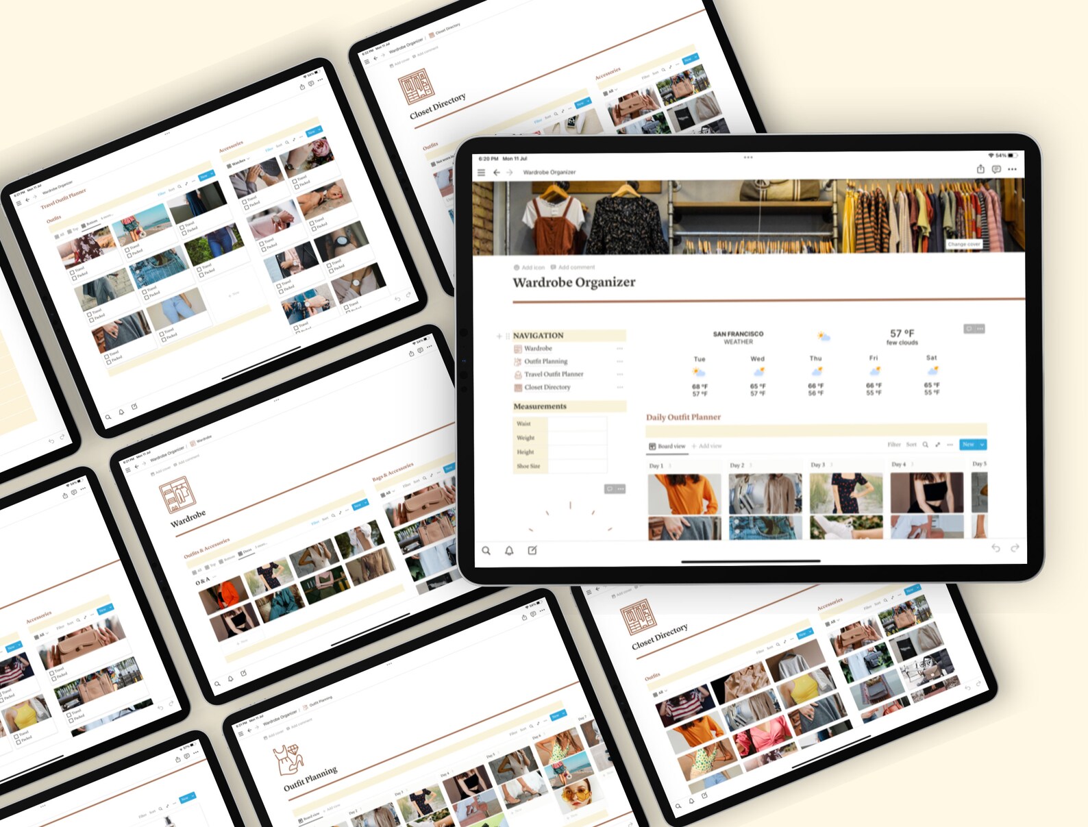 Notion Wardrobe Organizer Notion Template Notion Life Etsy Australia
