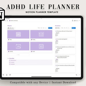 Notion Template ADHD Notion Template Adhd Career Notion Etsy Notion Template ADHD Notion Template Adhd Career Notion Etsy