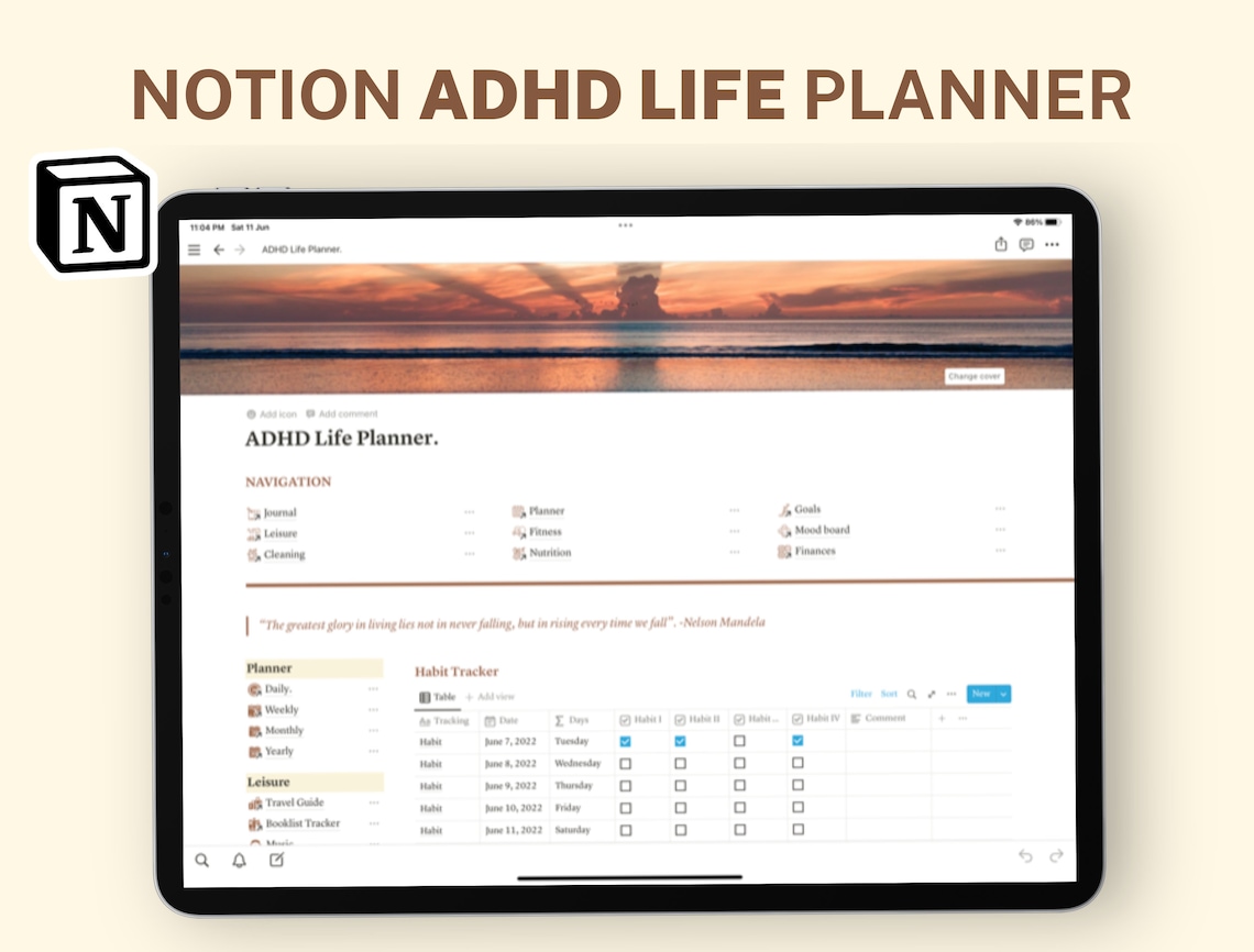 Notion Template ADHD Notion Template Adhd Career Notion Etsy Singapore