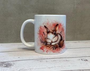 Personalisierte Tasse | Kaffeetasse mit Namen und Hase | Porzellantasse | besondere Geschenkidee | Ostern
