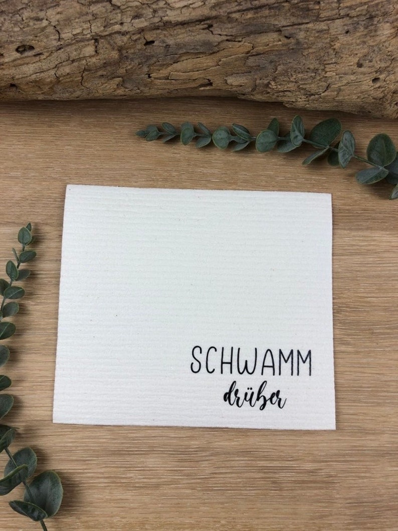Schwammtuch mit Spruch Putzlappen für die Küche Spültuch Etsy.de