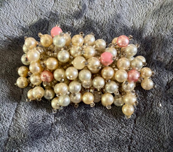 Vintage Multi Colored Pearl Barrett With Silver Accents - Etsy