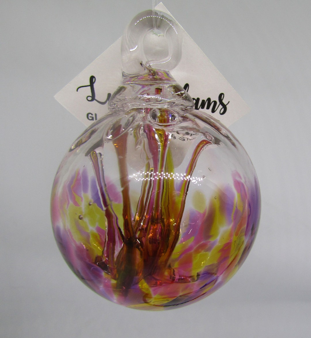 Brand New Luke Adams Hand Blown Glass Witches/friendship Ball Etsy