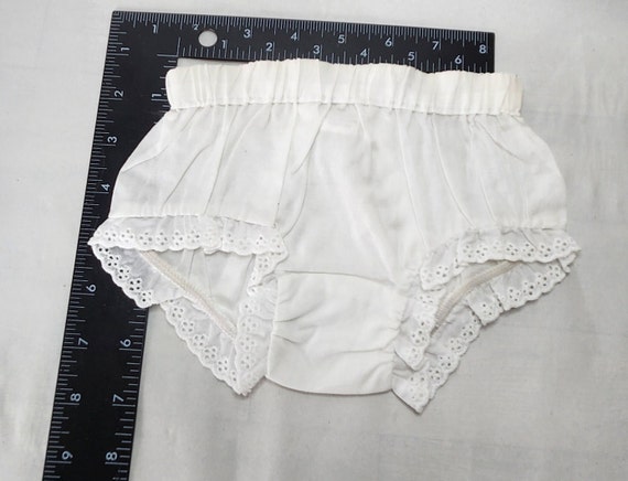 Vintage 2 INFANT COTTON EYELIT Bloomers/Diaper Co… - image 4