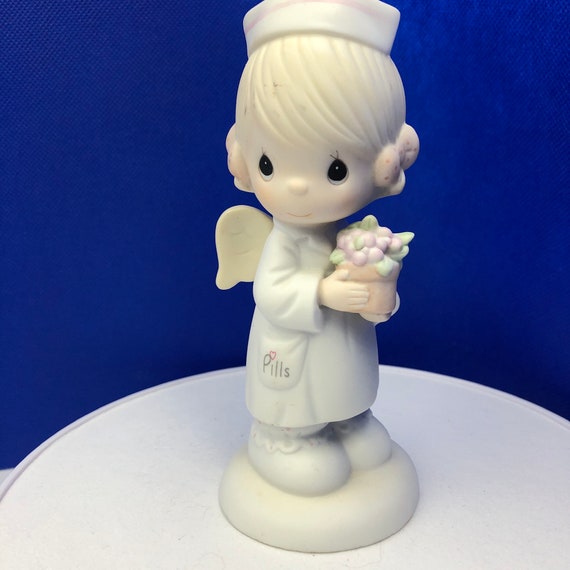 PRECIOUS MOMENTS Angel of Mercy 1986 Nurse Figurine Etsy