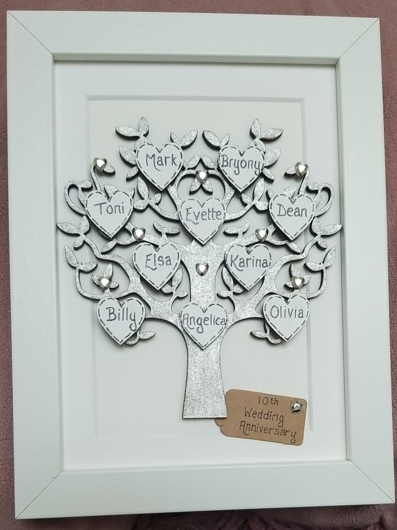 Tin Wedding Anniversary Gift 10th Anniversary Personalised Etsy UK