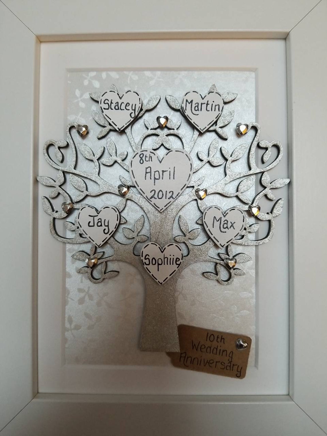 Tin Wedding Anniversary Gift 10th Anniversary Personalised Etsy UK