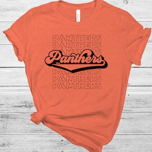Panthers Mascot Retro SVG: School Spirit Design (Digital Download)