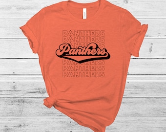 Panthers Mascot Retro SVG: School Spirit Design (Digital Download)
