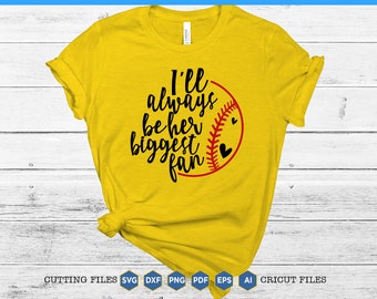 Softball Mom SVG: Biggest Fan Design (Digital Download)