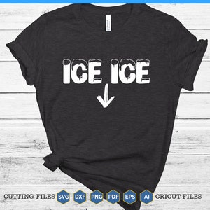 Ice Ice Baby SVG | Funny Pregnancy Announcement Cut File | Winter Baby Reveal Cricut Design | Cute Maternity Shirt | Cold svg | baby show