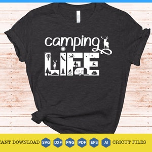Camping Life SVG | Gift for tshirt | Camp SVG | Camping Crew svg | Adventure svg | Summer Camp svg | Happy Camper | Funny Camping | Campfire