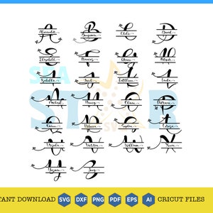 May include: A set of 26 alphabet letters in a cursive font with a line underneath each letter. The letters are black and the lines are light blue. The letters are arranged in a grid pattern. The text "INSTANT DOWNLOAD SVG DXF PNG PDF EPS AI CRICUT FILES" is at the bottom of the image.