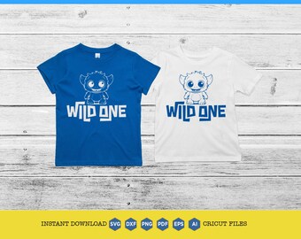Wild One Monster SVG: Kinder T-shirt Design (Digitaler Download)