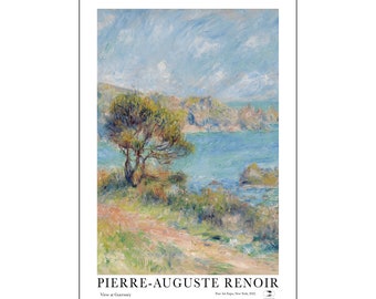 Pierre-August Renoir – View at Guernsey - Art Museum Style Posters - 5 files/5 sizes - Digital Download