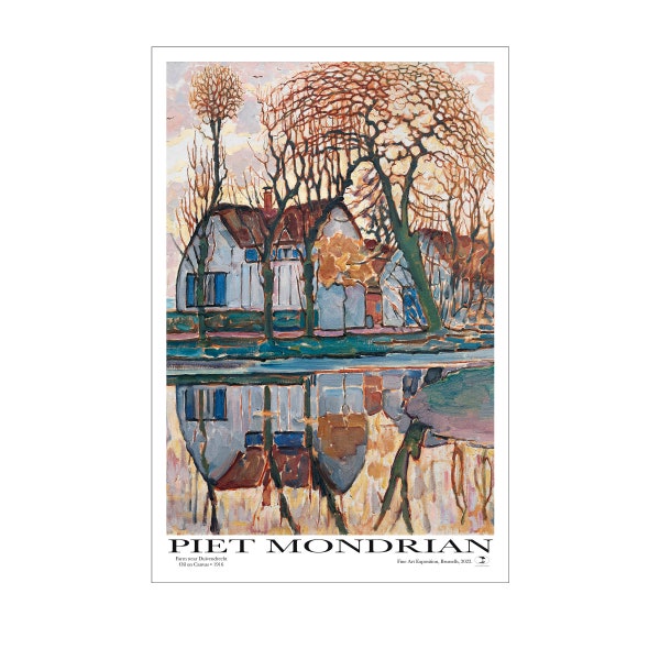 Piet Mondrian – Farm near Duivendrecht - Art Exhibition Style Posters - 5 files/5 sizes - Digital Download