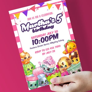 Shopkins Invitation, Shopkins Birthday Invitation, Shopkins Party, Shopkin Invite, Shopkins Printable, Shopkins Birthday Party,